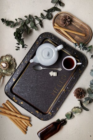 MNZ-Ee169-8g Terrazzo Brown نمطية الصندوق المستطيل 32x43 سم EE169 - Evle