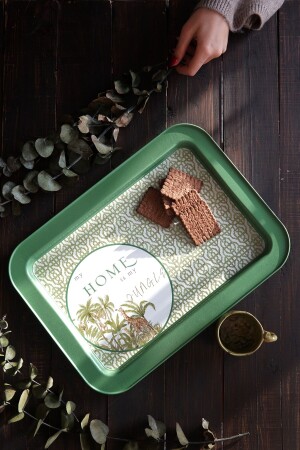 MNZ-Ee169-8ı فورتست خضراء المنزل نمطية الصندوق المستطيل 32x43 سم EE169 - Evle