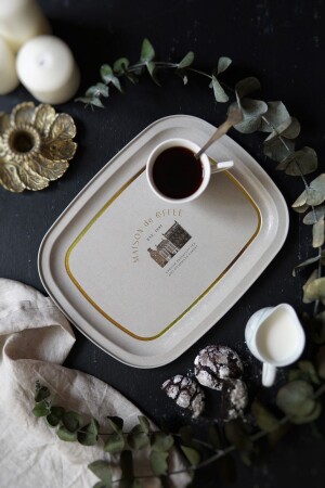 MNZ-Ee171-7f قهوة أزورا بطبيعة طاولة بيض 24x31 سم EE171 - Evle