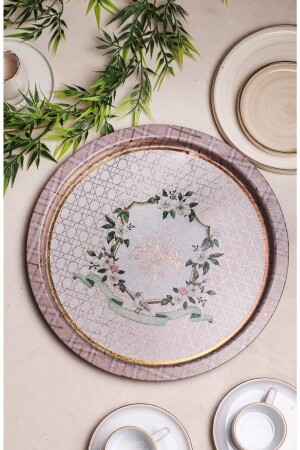 MNZ-Ee197-u7 طاولة مستديرة ذات نمط وردي 32 سم EE197 - Evle