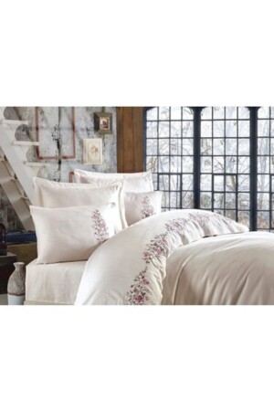 MNZ-Efsa القطن ساتين مزدوج غطاء غطاء المنتج كريم TYC00220417579 - Dantela