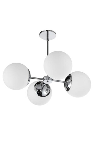 MNZ-Efsun 4-piece Chrome شمعة حديثة (زجاج أبيض) EFS-KRM-04 - BSA LIGHTING