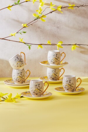 مجموعة كوب قهوة من MNZ-Efteni لـ 6 أشخاص 90 ملايين 153. 03. 06. 9245 - Karaca