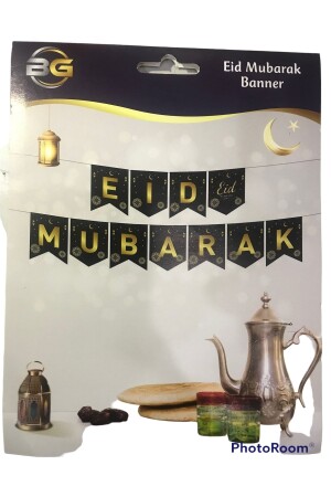 MNZ-Eid Mubarak Zig Zag Banner نص - Deniz Party Store