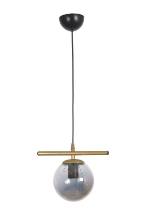 مقهى التصميم الحديث من MNZ-Ekobe - المطبخ - غرفة المعيشة - القاعة لون فينتاج الزجاج المدخن واحد الشمعة EKB271 - Fer Avize