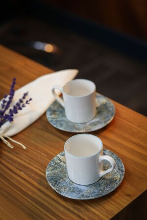 MNZ-Eksen Porcelain 4 Piece Coffee Set لشخصين 100 مل - Heda Porselen