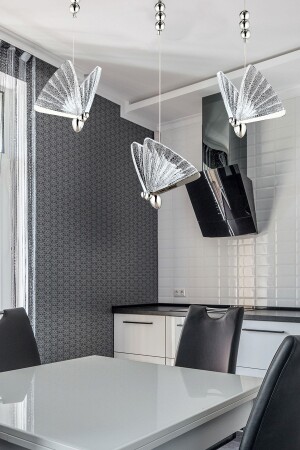 MNZ-Elegance عصرية شمعة مضيئة ثلاثية الوسادة LED شمعة طاولة الطعام صف كروم شمعة مضيئة TYC00356665204 - burenze