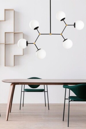 MNZ-Elegant 6' Black Gold Chandelier ZRF-06 - BSA LIGHTING