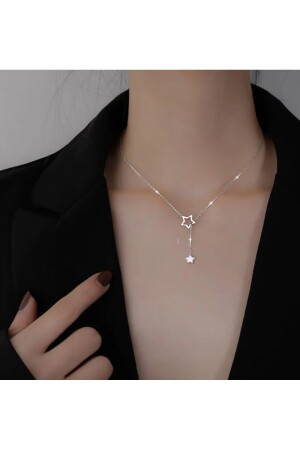 MNZ-Elegant سلسلة عنق مع المصعد النجم - عنق النساء - عنق النجم - Takıconcept