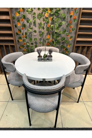 MNZ-ELISA ROUND 4 PERSONSON طاولة المطبخ مجموعة سوفت12 - Royal