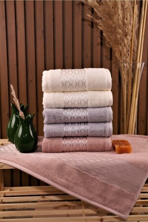 MNZ-Elissa 6- قطعة القطن امتصاص الماء عالية 50*80 من اليد والوجهه منشفة Pdr-elissa - Özdilek