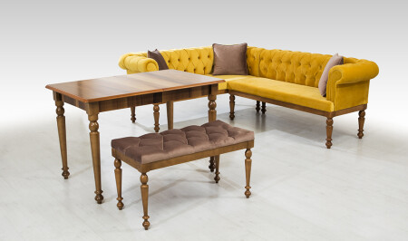 MNZ-Elit Chester صفراء مطبخ زاوية مجموعة - Cadde Yıldız