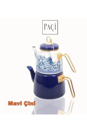 MNZ-Elite Class Enamel Teapot Set Blue Tile Pacı-elıte-4673 200807 pacı-elıte-4673 - Paçi