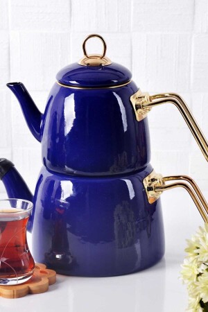 MNZ-Elite Class Enamel Teapot-blue-200464 14404 - Bayev