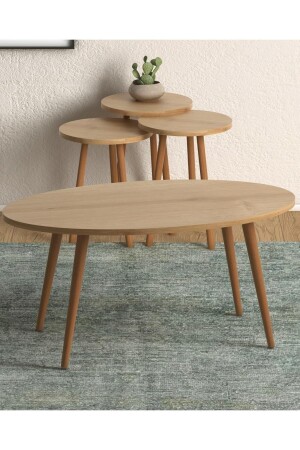 مجموعة من طاولات القهوة من طاولة MNZ-Ellipse - متوسط طاولة القهوة و طاولة العشب طاولة القهوة من طاولة Ellipse - Monte Sehpa