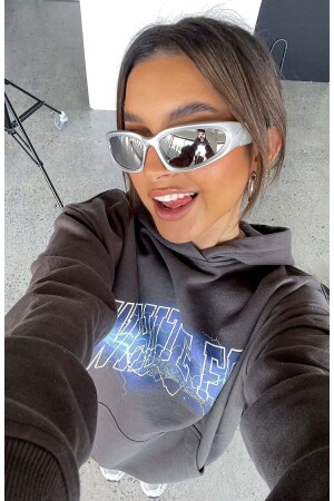 نظارة فضية من نوع MNZ-Elon Y2k Vintage Fashion Lightweight Unisex Sunglasses - Claes