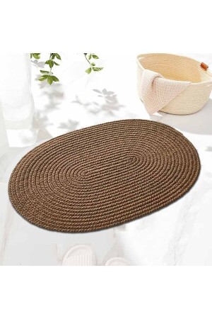 MNZ-Else طبيعي نمط الحبل Wicker جوتة خليط خليط حمام السجاد 35x45cm elsedekorjutbanyopas001 - Else Dekor
