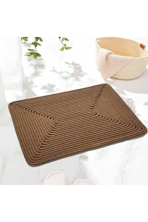 MNZ-Else الطبيعي أشكال الحبل Wicker جوت خياطة السجاد المستطيل حمام غطاء 35x45cm elsedekorjutbanyopas001 - Else Dekor