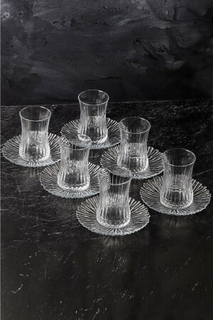 MNZ-Elysia 12 قطعة مجموعة الشاي، 6 قطع Eliza + 6 قطع واردة لوحة الشاي 12cayelsia - Paşabahçe