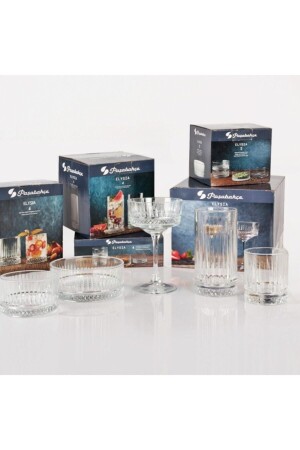 MNZ-Elysia 30 قطعة مشروبات شربية شديدة الخضراء كأس خفيفة وعاء حلوى عرض مجموعة مجموعة elysia-30 قطعة مجموعة - Paşabahçe