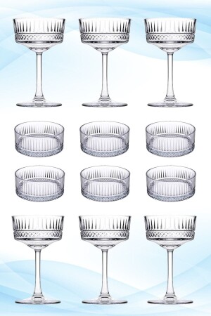 MNZ-Elysia 440436 6 قطع جوبل & 530038 6 قطع جوبل مجموعة Fma91191 Fma01607 500 إيليسيا 6 قطع جوبل 6 قطع ج - Paşabahçe