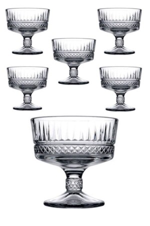 MNZ-Elysia 6 قطع كأس مع أقدام 51749 لون شفافة 084oa - Paşabahçe