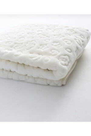 كوفة طفولية من طراز MNZ-Embossed Plush Ecru Golden_5498 - yukobaby bebeğiniz için en doğalı