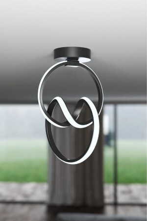 MNZ-Emily أسود واحد سقف LED بيضاء مضخم LED غرفة المعيشة المطبخ غرفة LED شمعة - Elektroyou