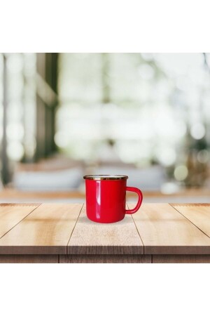 (MNZ-Enamel Mug 550 Cc) (اللون الأحمر-الصفراء-اللون الأخضر-الماء الأخضر) - Bonera