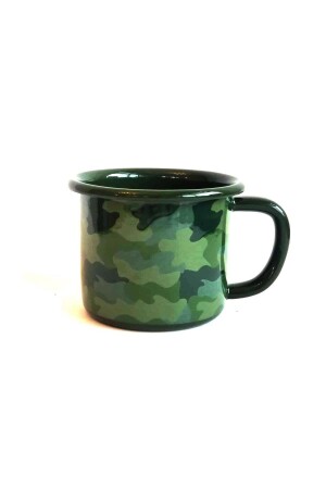 MNZ-Enamel Mug حجم كبير مخيم مخيم K-KUPA320-CAMOUFLAGE GREEN - DEDEMİN EMAYELERİ