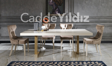 MNZ-England كريم طاولة طعام فاخرة - Cadde Yıldız