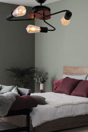 MNZ-Enis 3-piece Black Walnut Wood Candlelier 200 002 0696 03-1 - Begüsa