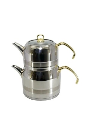 MNZ-Enza Mega Size Gold Teapot Set ENZAMEGAG - Kahramanlar