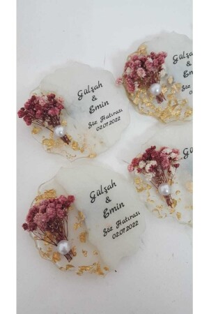 مغناطيس MNZ-Epoxy 45 Pcs وعد الخصومة زفاف هينا هدية زفاف القرآن تذكار الطفولة Mevlüt - Merkez Hediyelik