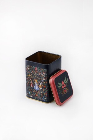 MNZ-Er022-9a قصص الفلفلات نمط مربع حاوية تخزين المعادن 11x11 سم ER022 - Evle