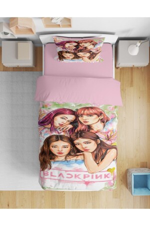 MNZ-Erayshome الأسود الوردي 3D الواحد غطاء غطاء غطاء بدون ورق BlckPnk6Ç - Erays Home