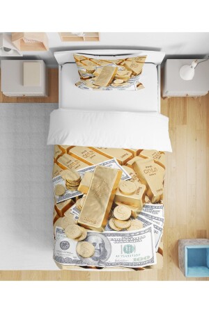 MNZ-Erayshome دولار ذهبية طباعة 3D واحد غطاء غطاء مجموعة Dlrs_TK - Erays Home