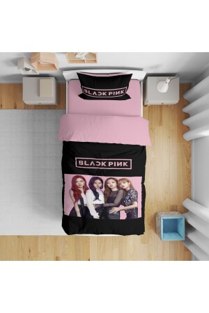 MNZ-Erayshome الأسود الوردي 3D واحد غطاء غطاء غطاء - Erays Home