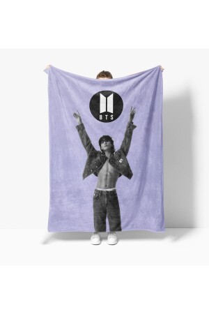 MNZ-Erayshome BTS Jungkook بطاقة مطبوعة قطبي البطانية التلفزيونية - Erays Home