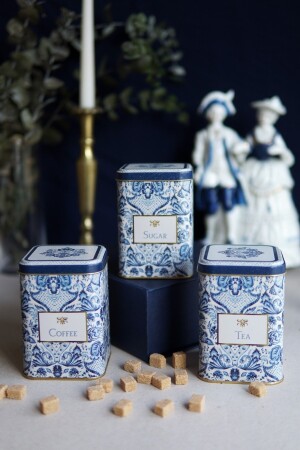 حاوية تخزين المعادن مربعة من MNZ-Erb25t6 87x87x125 مجموعة من 3 ERB25T6 - Evle