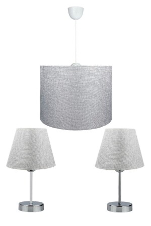 MNZ-Erkilet Chrome ثلاثي الرمادي شمعة شمعة مجموعة EV-332 - EvLight