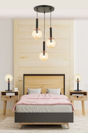 غرفة نوم MNZ-Erna مصباح معلقات عصرية متأخرة المطبخ غرفة المعيشة القنابل المضيئة مجموعة 3294-BL-03 - Apliqa