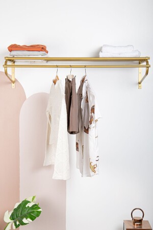 MNZ-EROS الذهب المعدن الجدار نصب ملابس معلقة ملابس معلقة ملابس معلقة الجدار معلقة ملابس معلقة - Fec Reklam