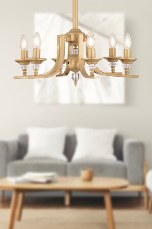MNZ-Erza 6-piece Antique Modern Pendant Lamp غرفة النوم غرفة المعيشة شمعة 3694-06-FR - Apliqa