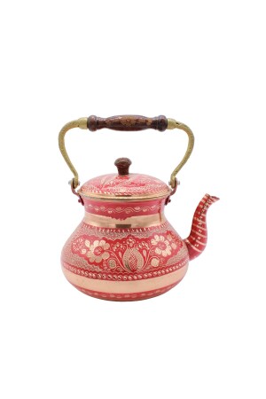 MNZ-Erzincan يد مطرز الخشب المقبض واحد نجمة الشاي الحجم الكبير الأحمر CCA1018 - COPPERDONE