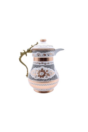 MNZ-Erzincan يد مطرزة حقيبة النحاسية مع الغطاء اللون الأبيض CSU4032 - COPPERDONE