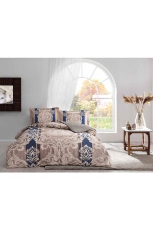 MNZ-Ethan Brown مضاعفة القطن ساتن غطاء غطاء مجموعة 60264166 - Taç