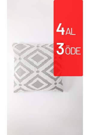 MNZ-Ethnic نمط تصميم خاص ضربة ضربة رمي وسادة قضية 42x42 سم - الرمادي F1595 - FAVORA