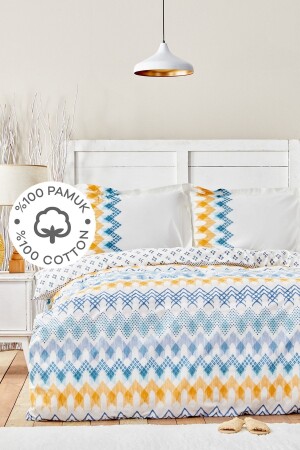 MNZ-Ethnico 100% القطن مزدوج غطاء القشرة مجموعة 201. 17. 01. 0072 - Karaca Home