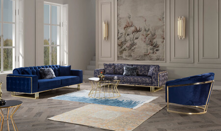 مجموعة غرفة المعيشة الفاخرة MNZ-Etna - Cadde Yıldız